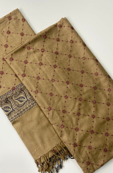Embroidered Pashmina Jacquard Shawl