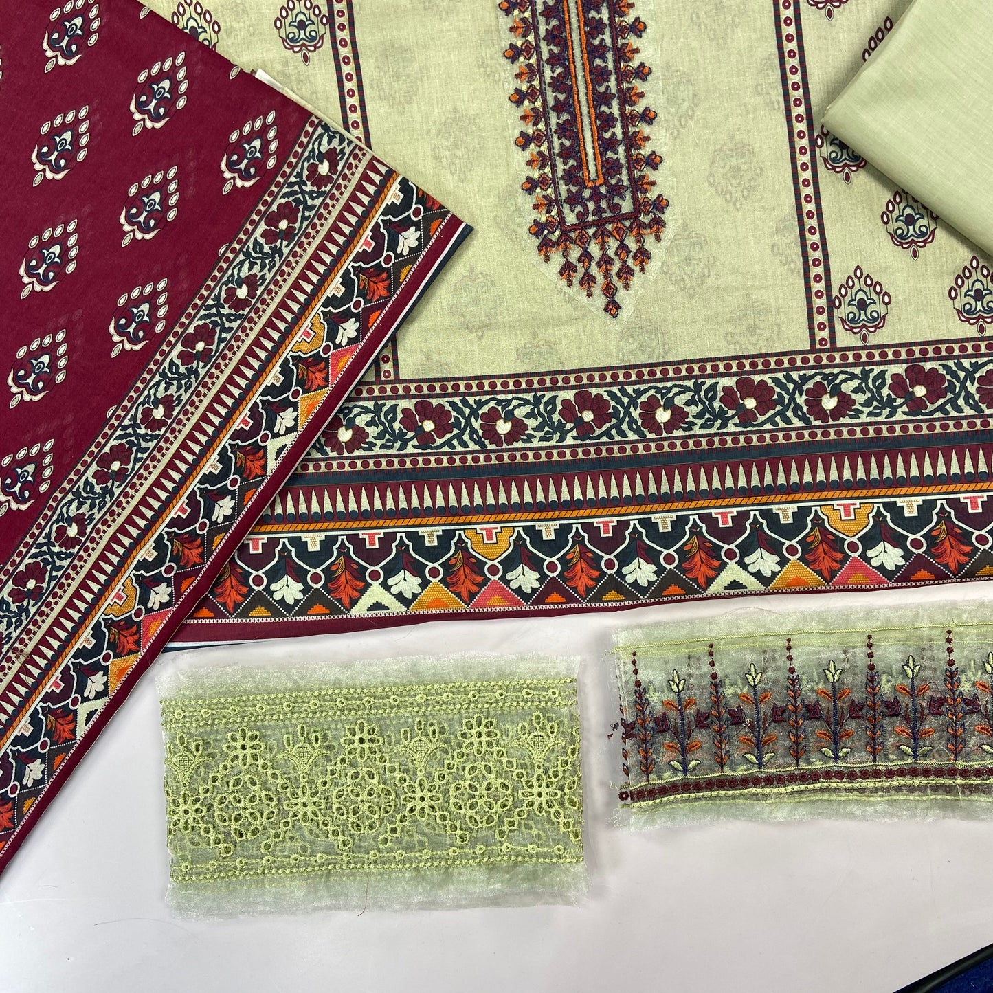 Gull-e-Noor By Anaya Noor Prints & Emb Patch Lawn 3-PC