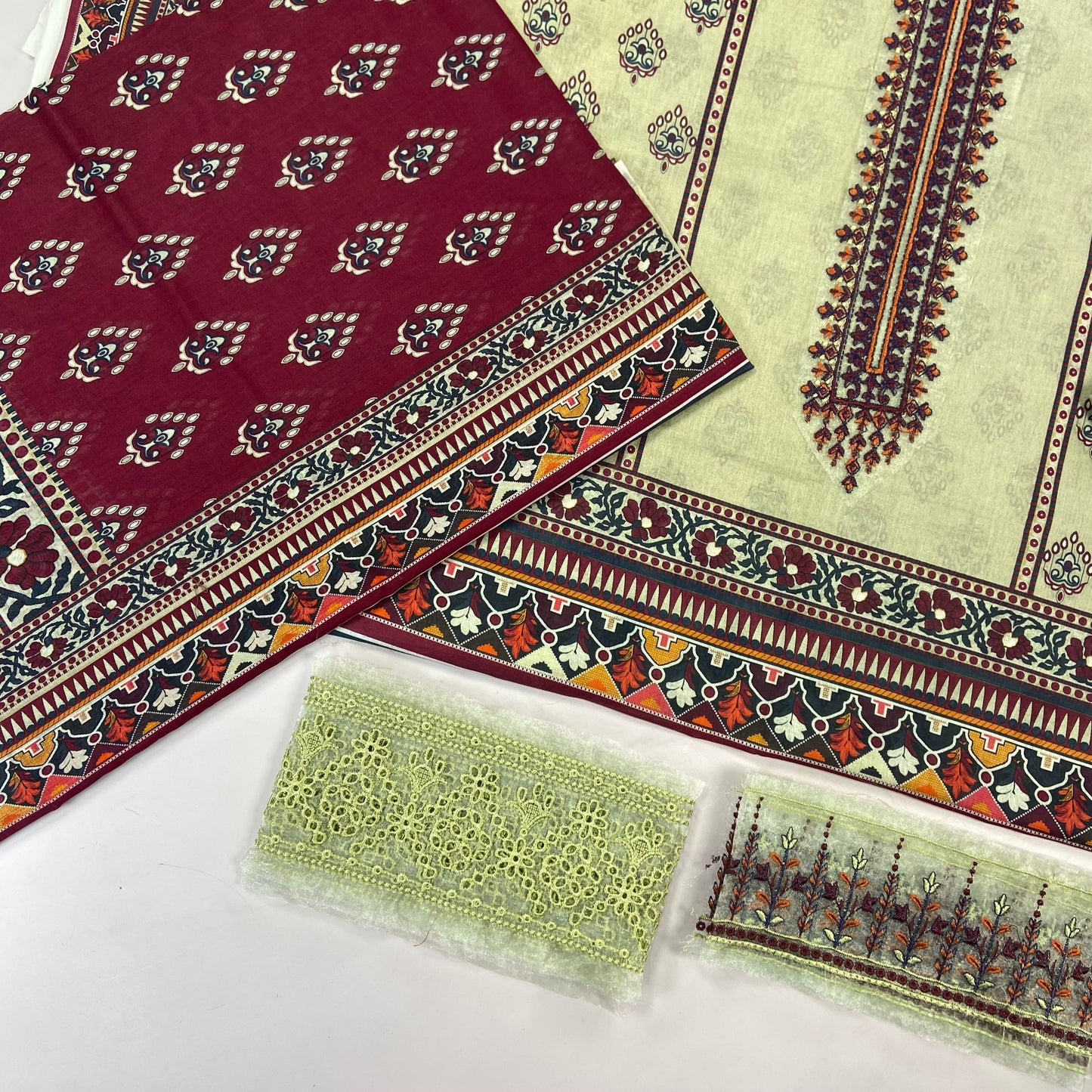 Gull-e-Noor By Anaya Noor Prints & Emb Patch Lawn 3-PC
