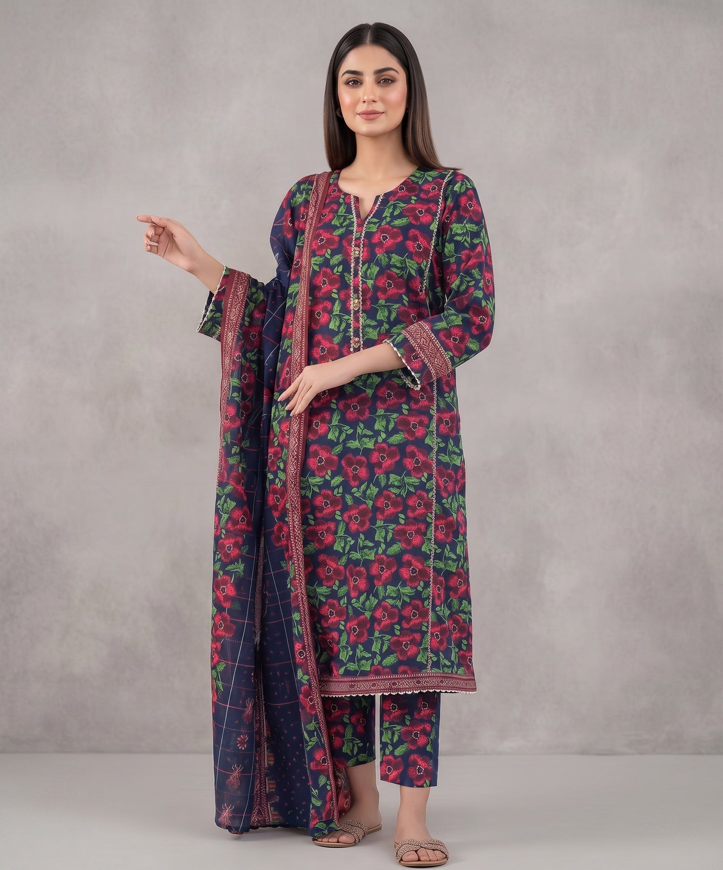 Saya Digital Printed Lawn 3PC