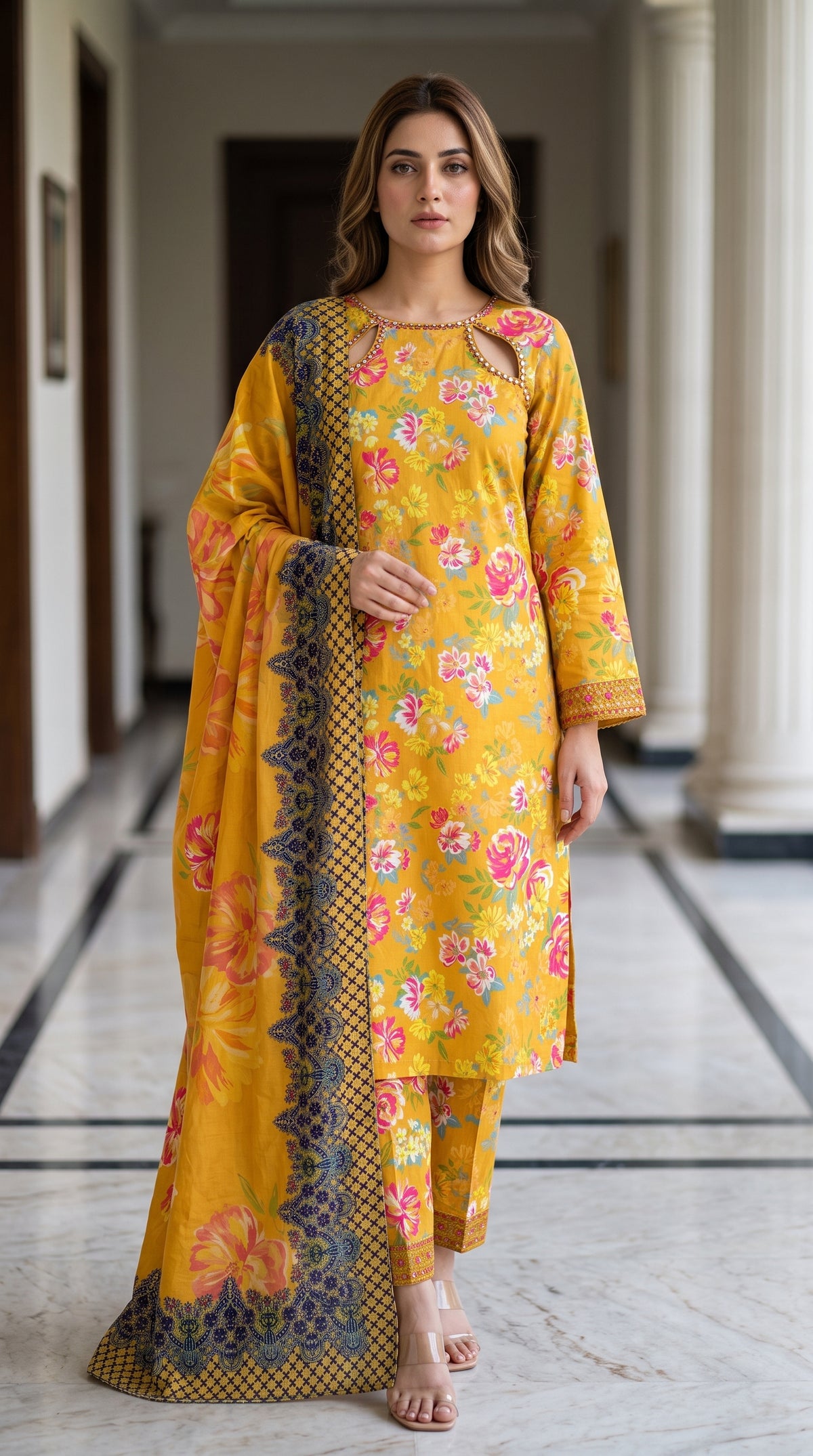 Nova By Gul Ahmed Premium Stitched Bana Dora Viscose 3PC