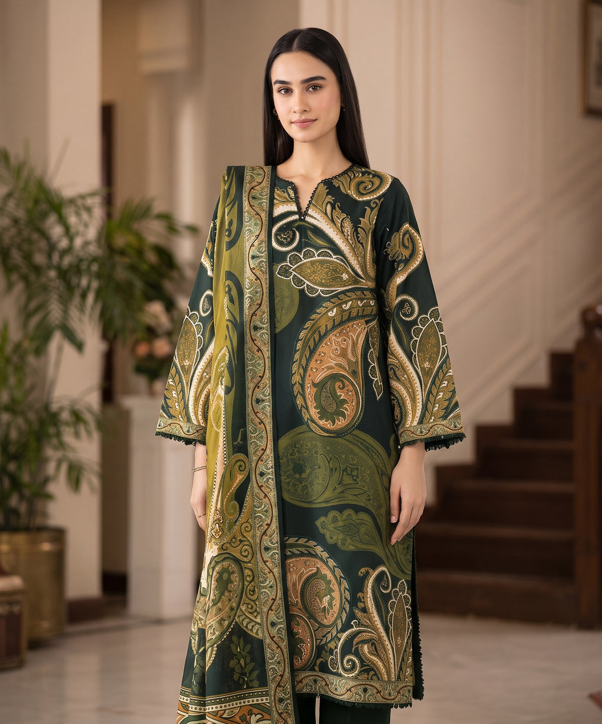 Nishat Digital Printed Linen 3PC