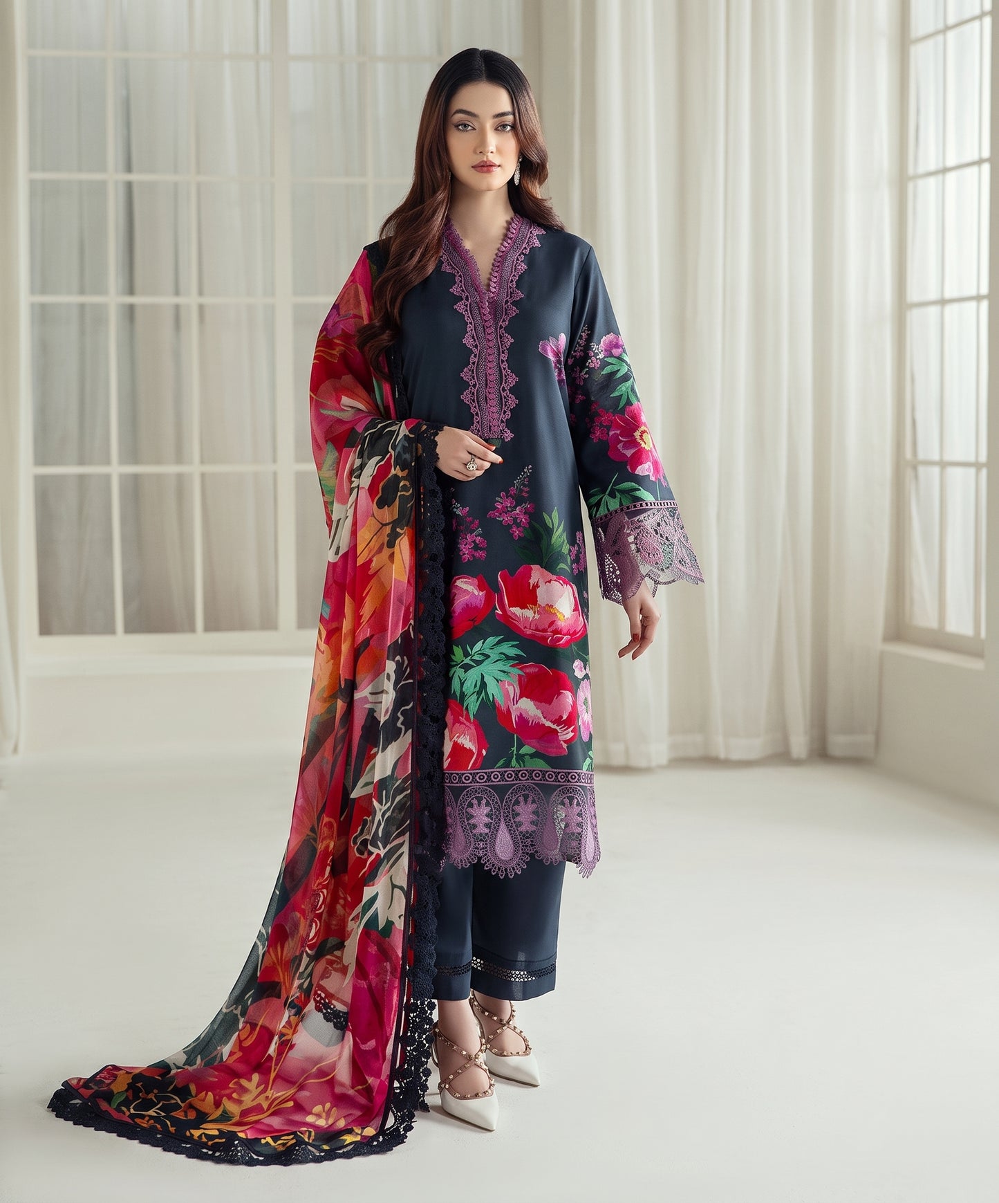 Zyrah By Naqsh Digital Printed Filament Viscose 3PC