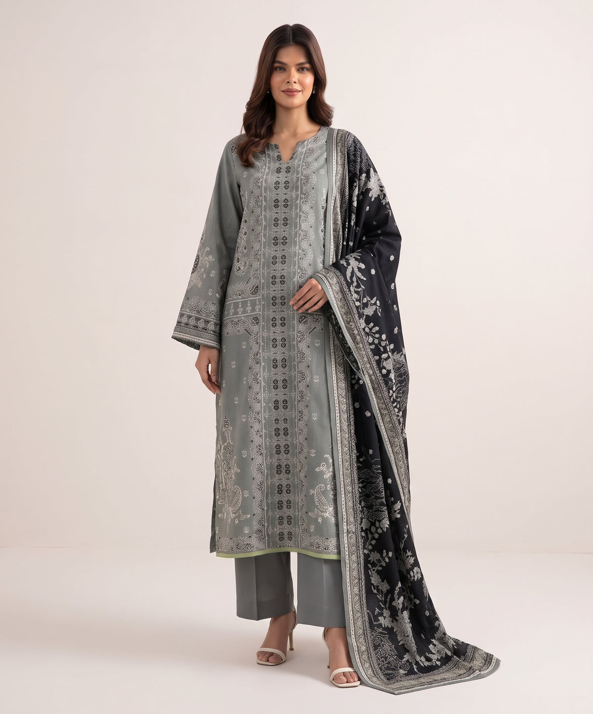 Sapphire Digital Printed Khaddar 3PC
