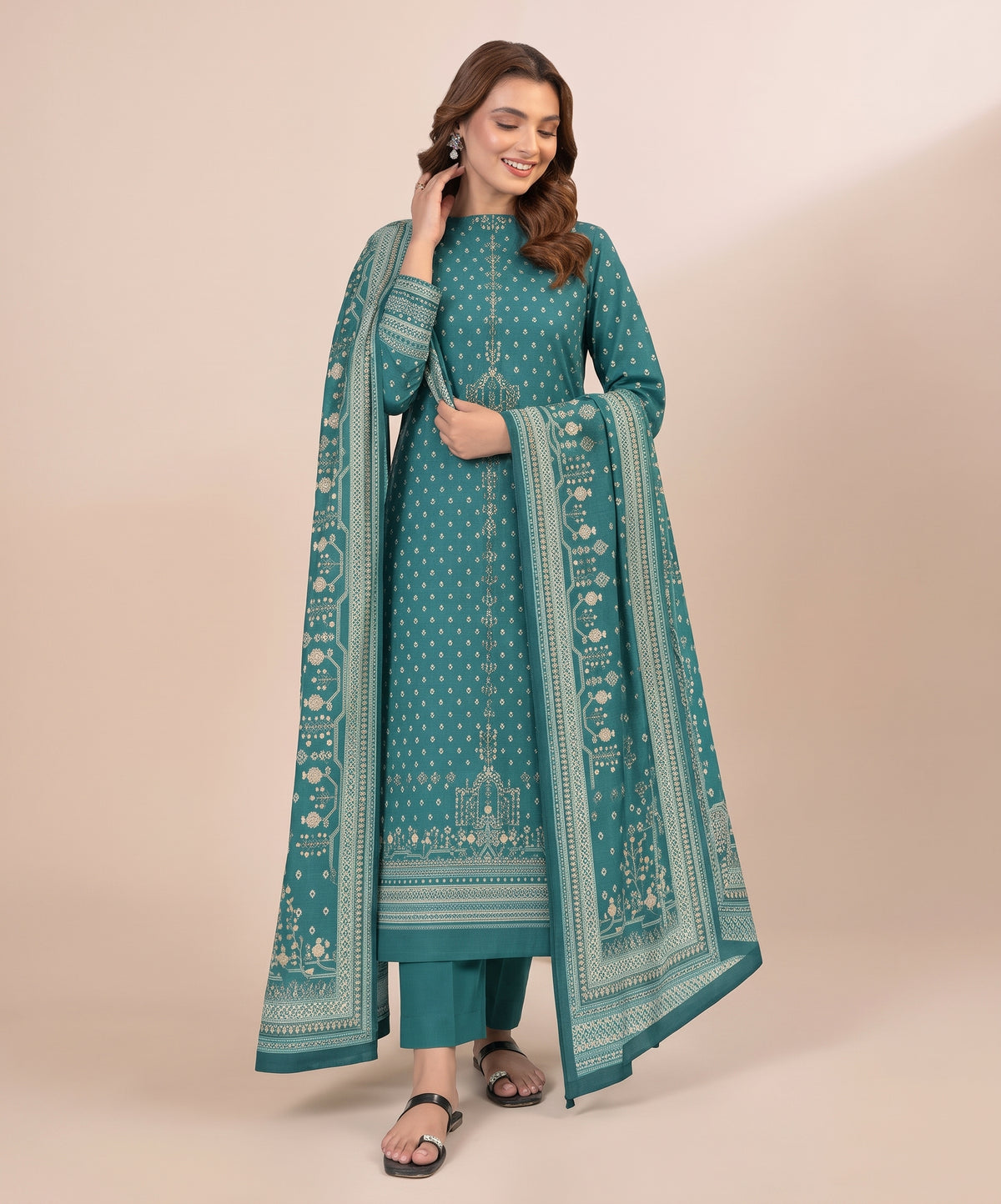 Nishat Digital Printed Linen 3PC