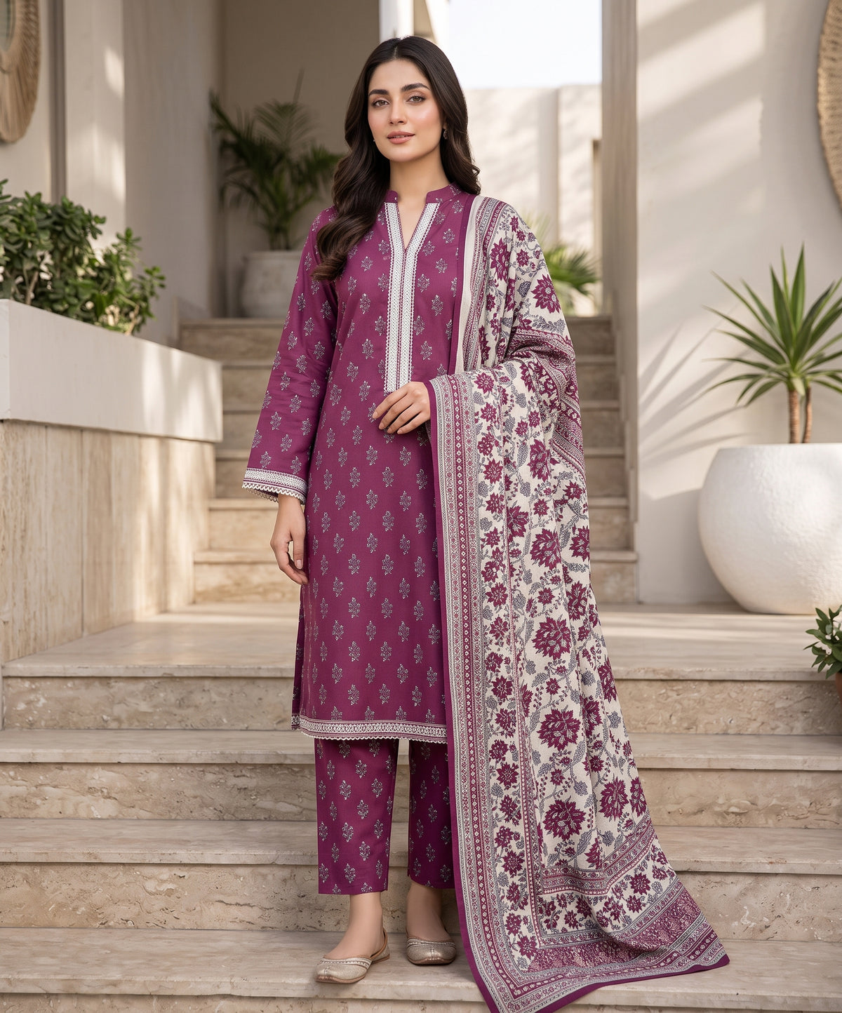 Narmin By Narkins Digital Printed Khaddar 3PC