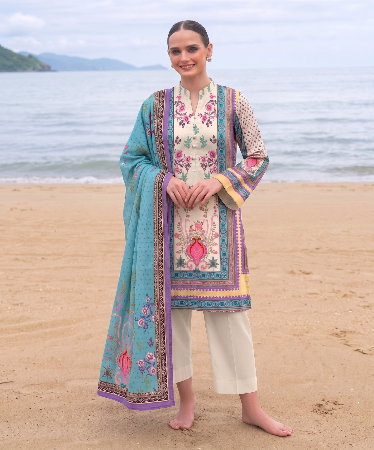 Gul Ahmed Digital Printed Lawn 3PC