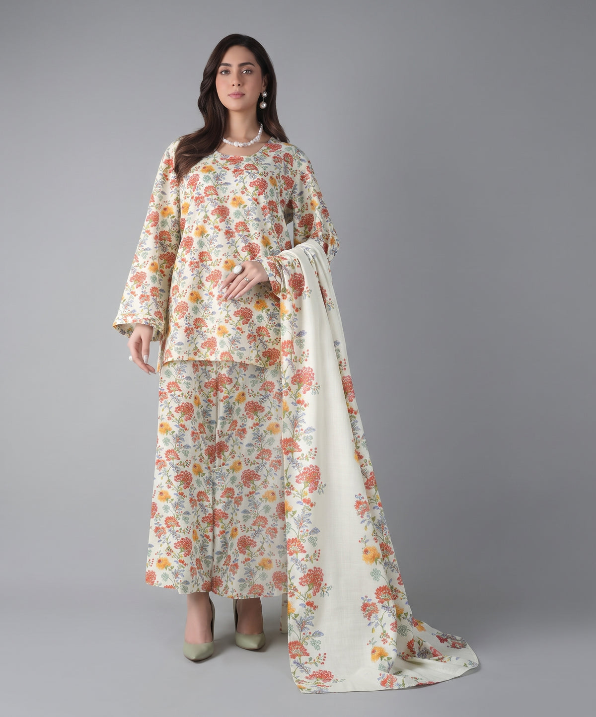 Bareeze Digital Printed Linen 3PC