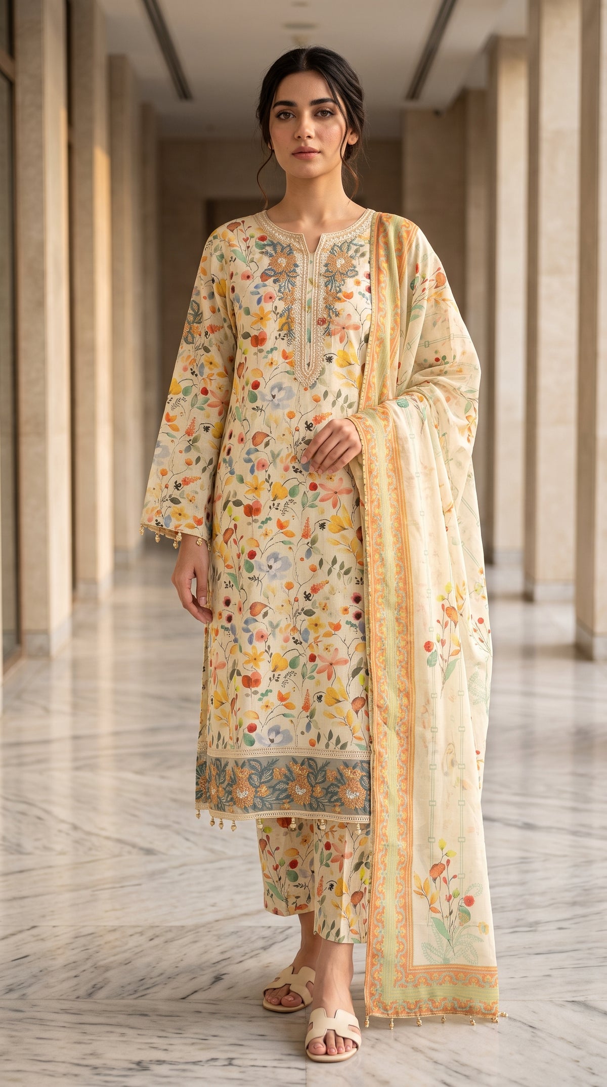 Bahar By Beechtree Premium Stitched Bana Dora Viscose 3PC