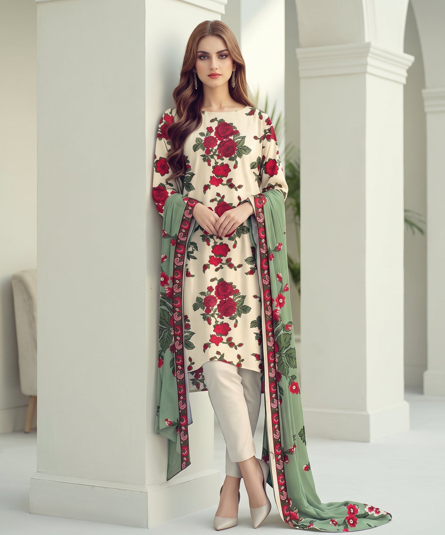 Baroque Digital Printed Lawn 3PC