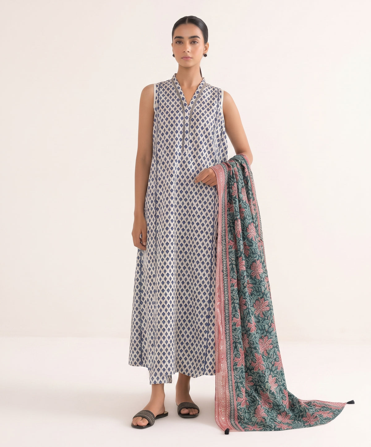 Sapphire Digital Printed Linen 3PC