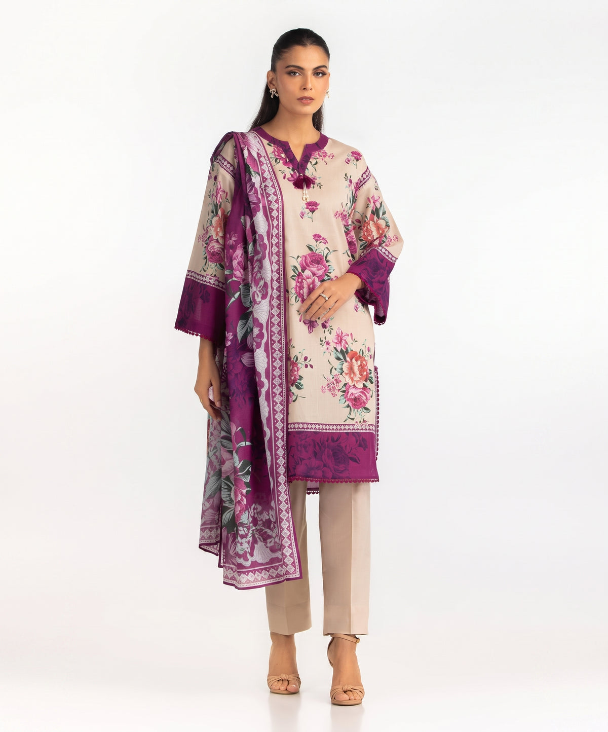 Gul Ahmed Digital Printed Lawn 3PC