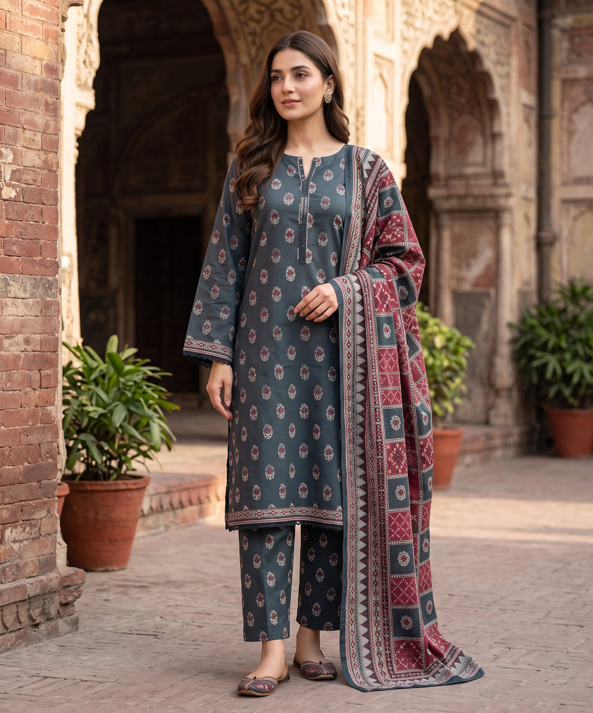 Narmin By Narkins Digital Printed Khaddar 3PC