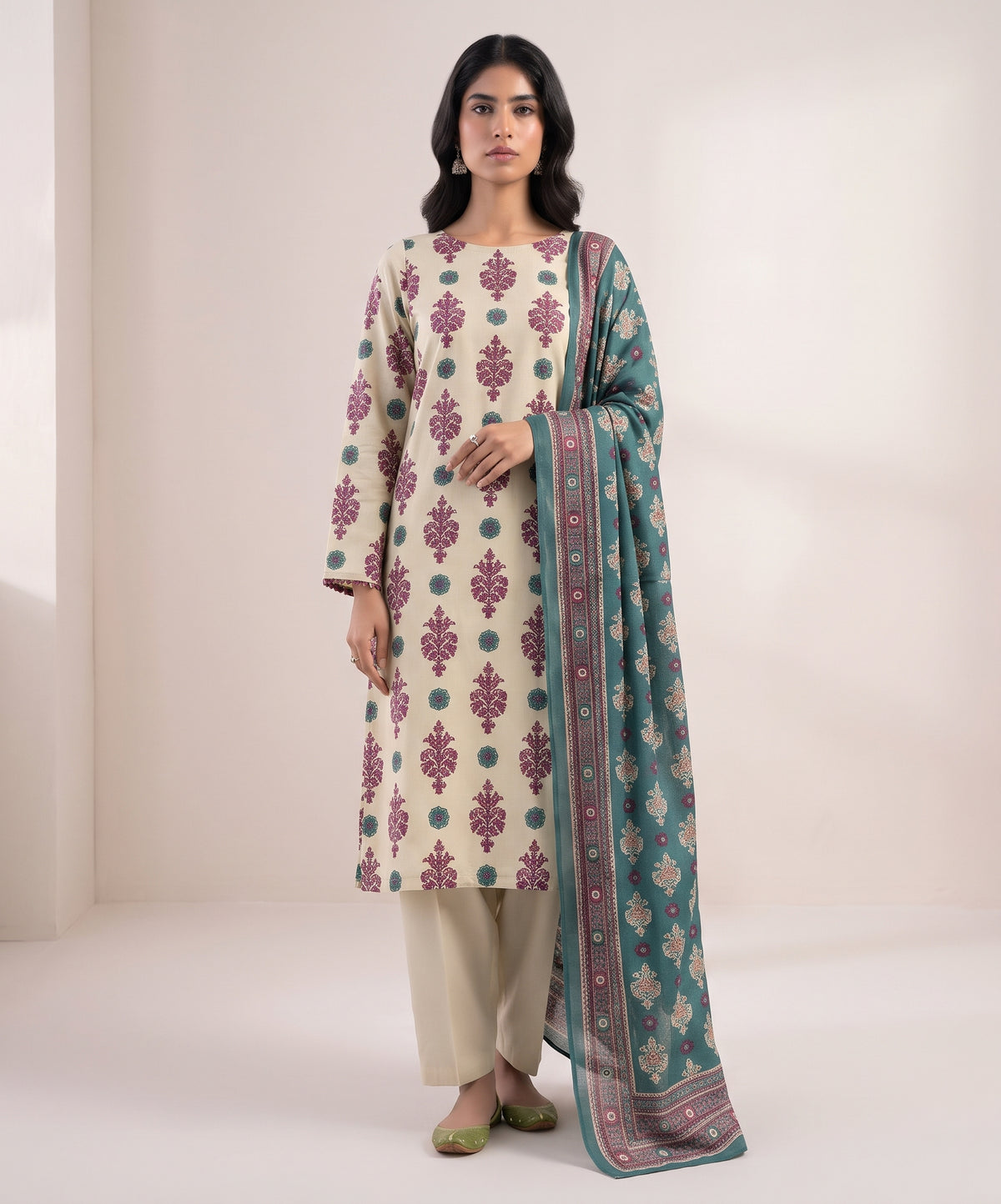 Sapphire Digital Printed Khaddar 3PC