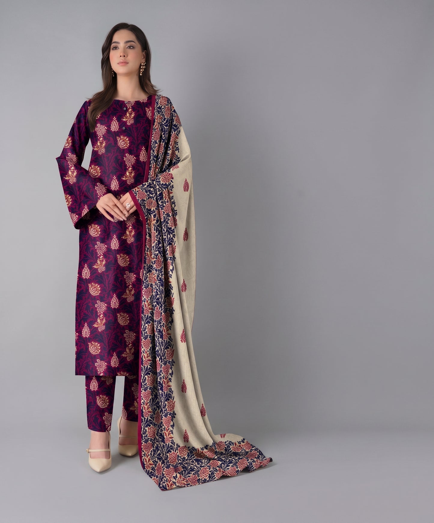 Bareeze Digital Printed Linen 3PC