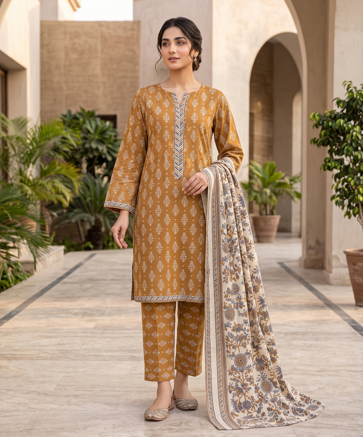 Narmin By Narkins Digital Printed Khaddar 3PC