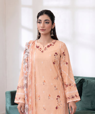 Anaya Noor Digital Printed Stone Linen 3PC