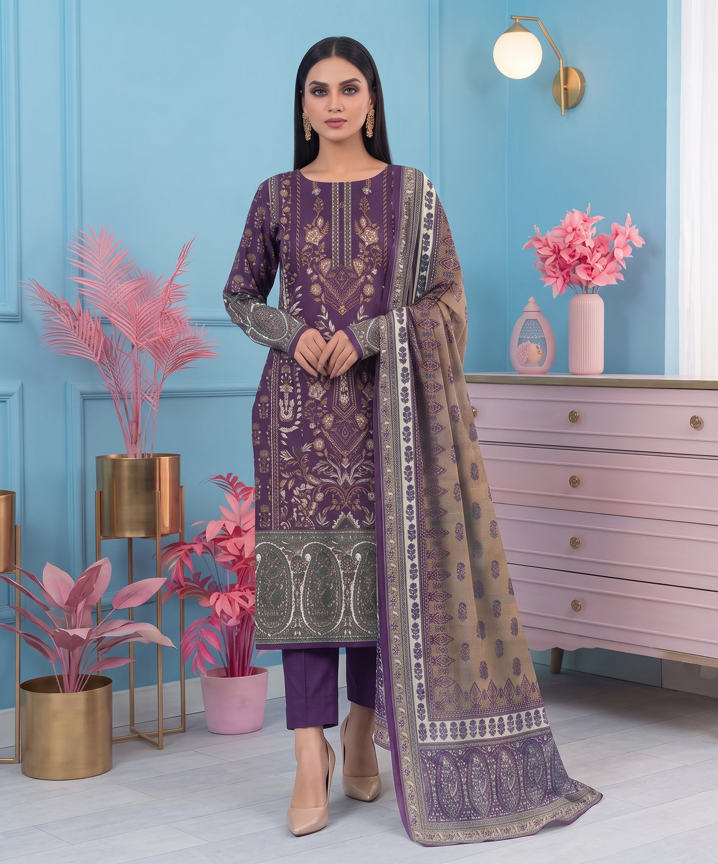 Jofa Digital Fancy Printed Lawn 3PC