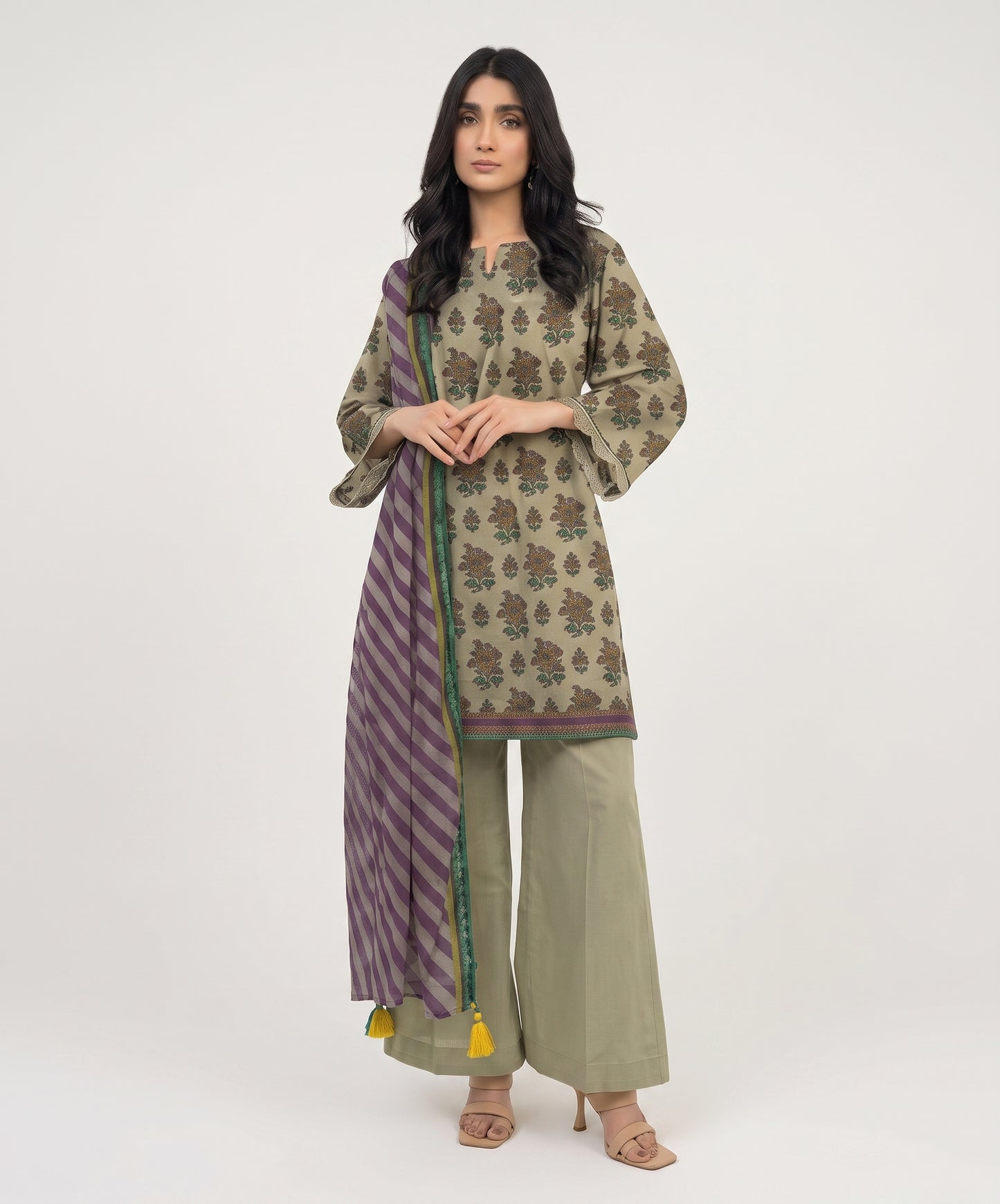 Alkaram Studio Digital Printed Lawn 3PC