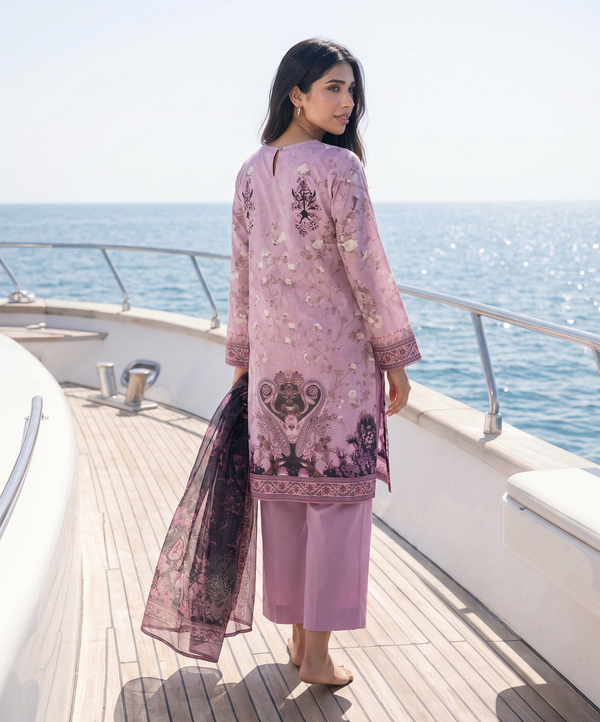 Zesh Platinum Digital Printed Viscose 3PC