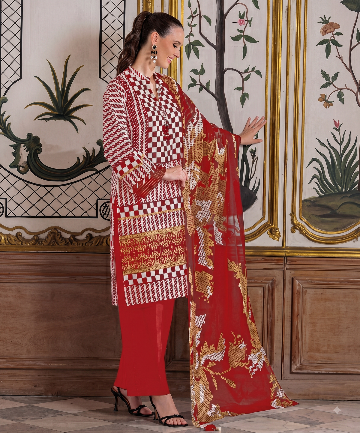 Gul Ahmed Digital Printed Lawn 3PC