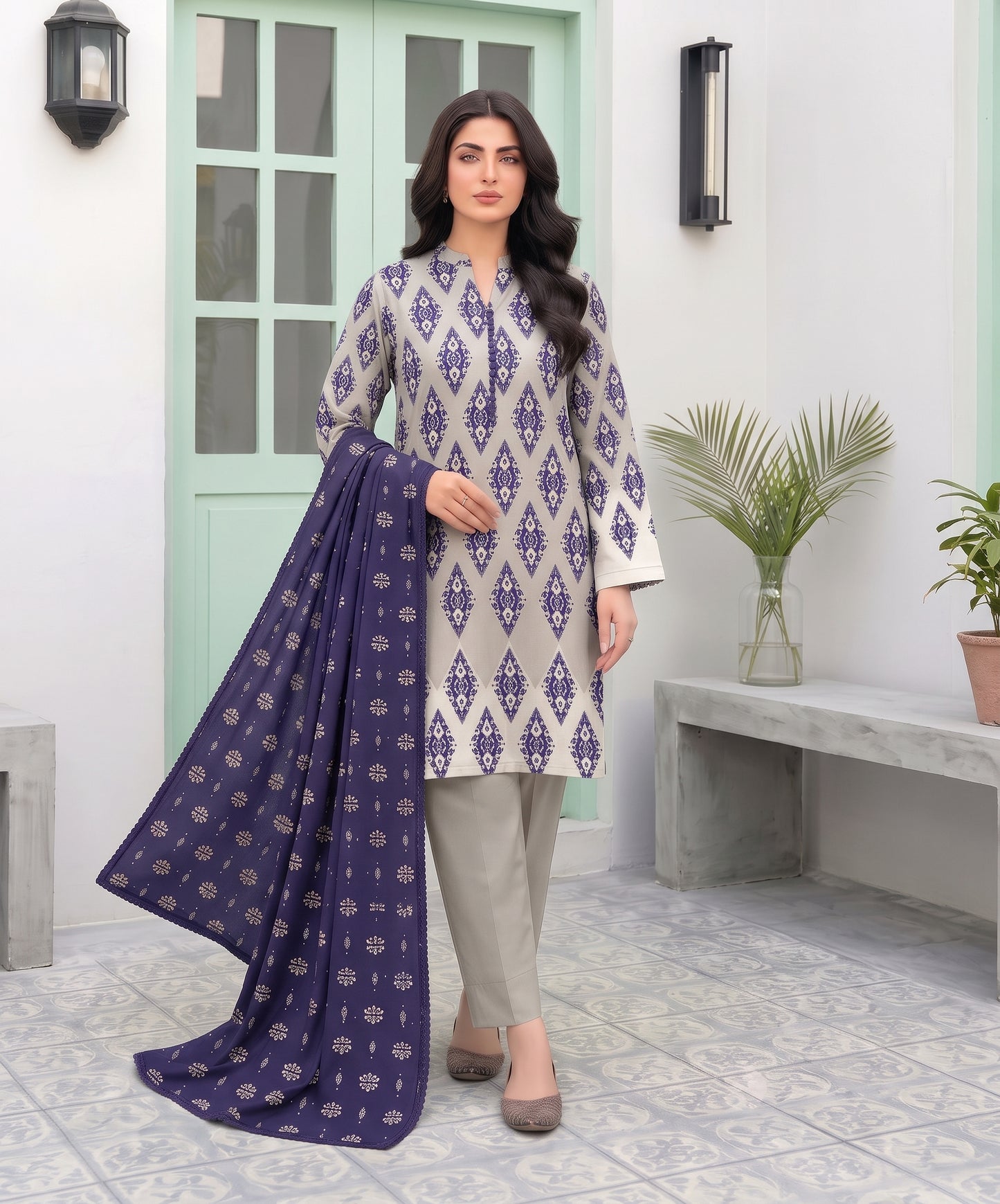 Nisha Designer Digital Printed Lawn 3PC
