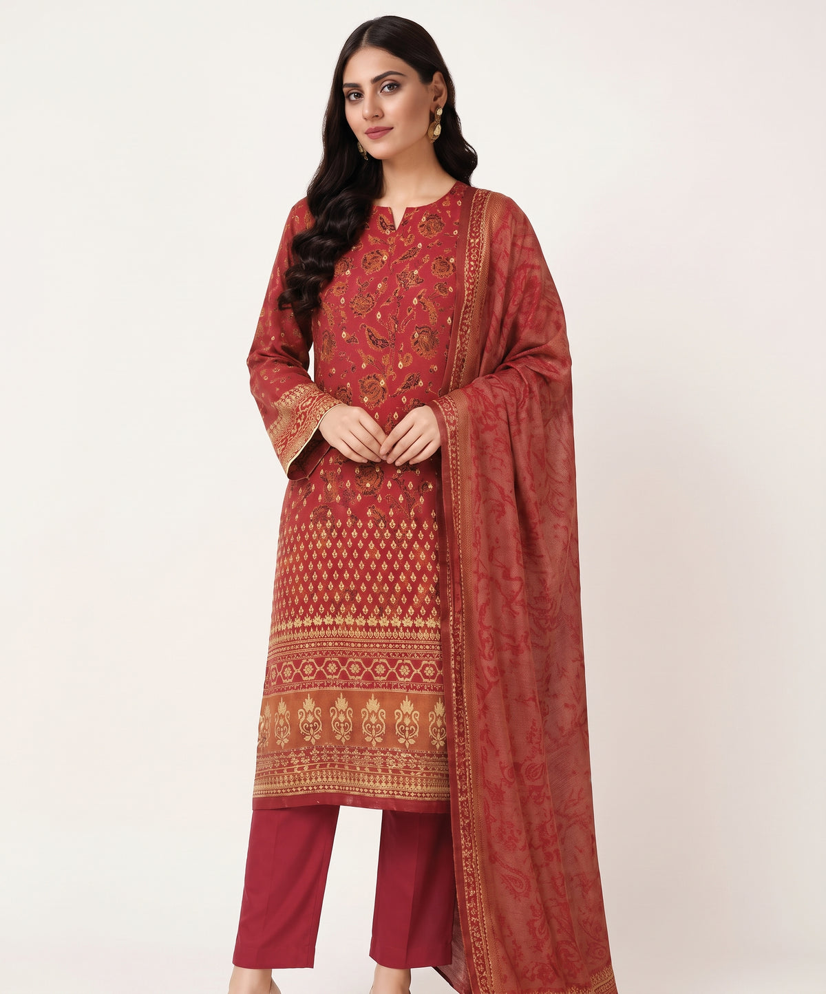 Bonanza Satrangi Digital Printed Karandi 3PC
