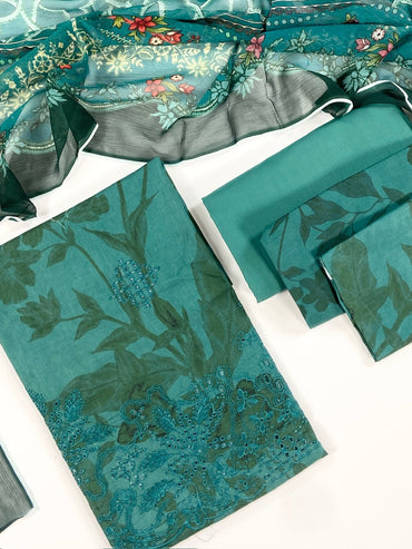 Mausummery Embroidered & Printed Lawn 3PC