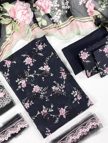 Mausummery Embroidered & Printed Lawn 3PC