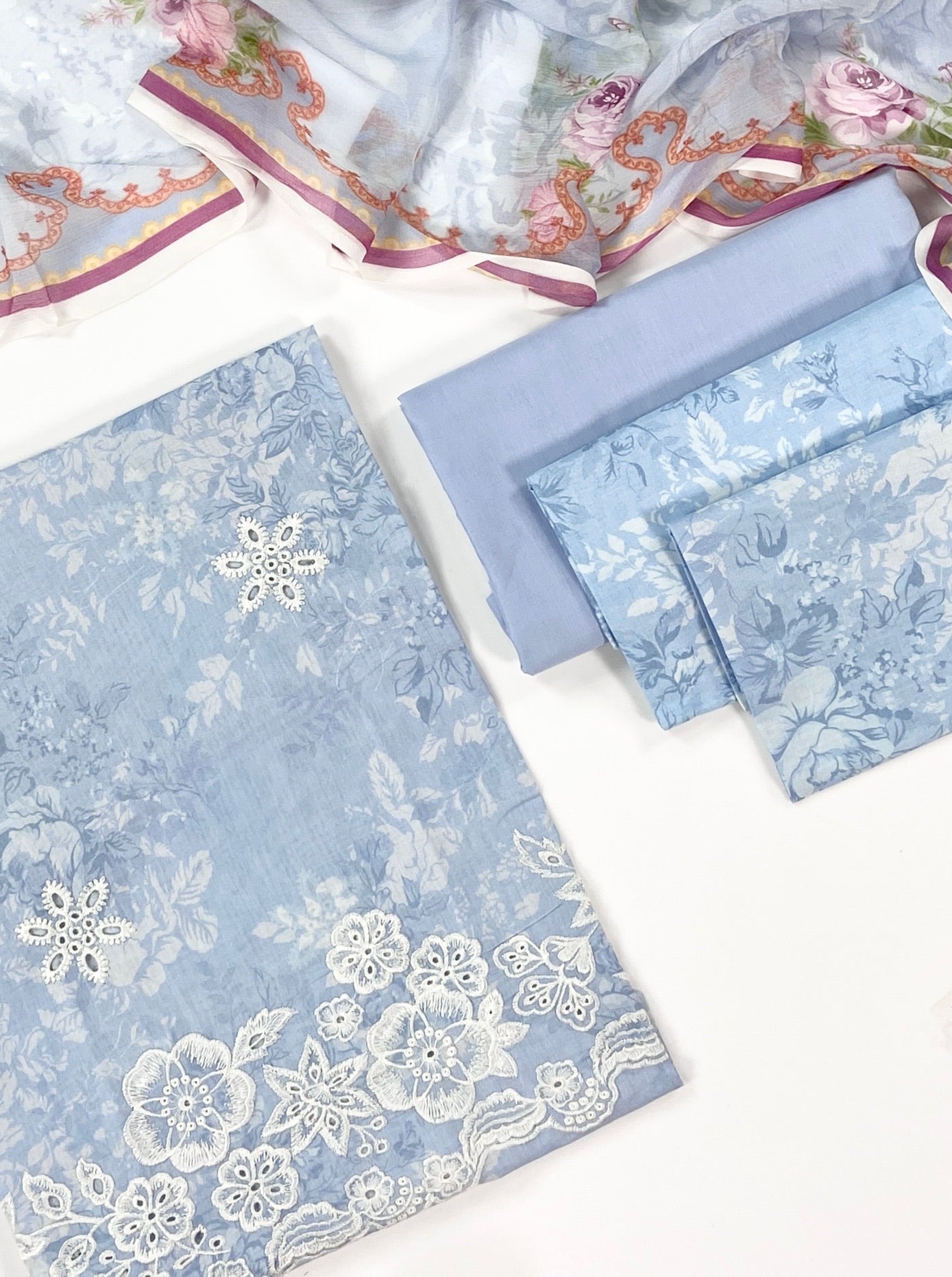 Mausummery Embroidered & Printed Lawn 3PC