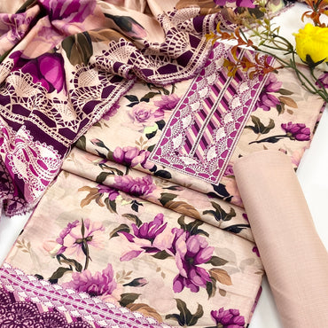 Kayseria Digital Printed Bana Dora Linen 3PC