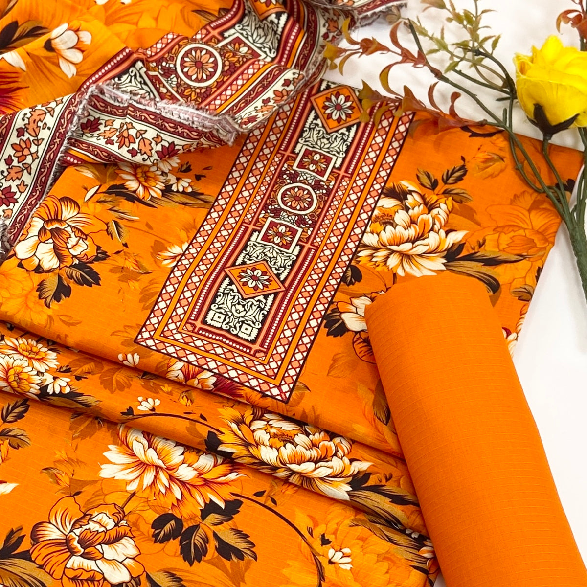 Kayseria Digital Printed Bana Dora Linen 3PC