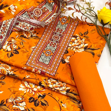 Kayseria Digital Printed Bana Dora Linen 3PC