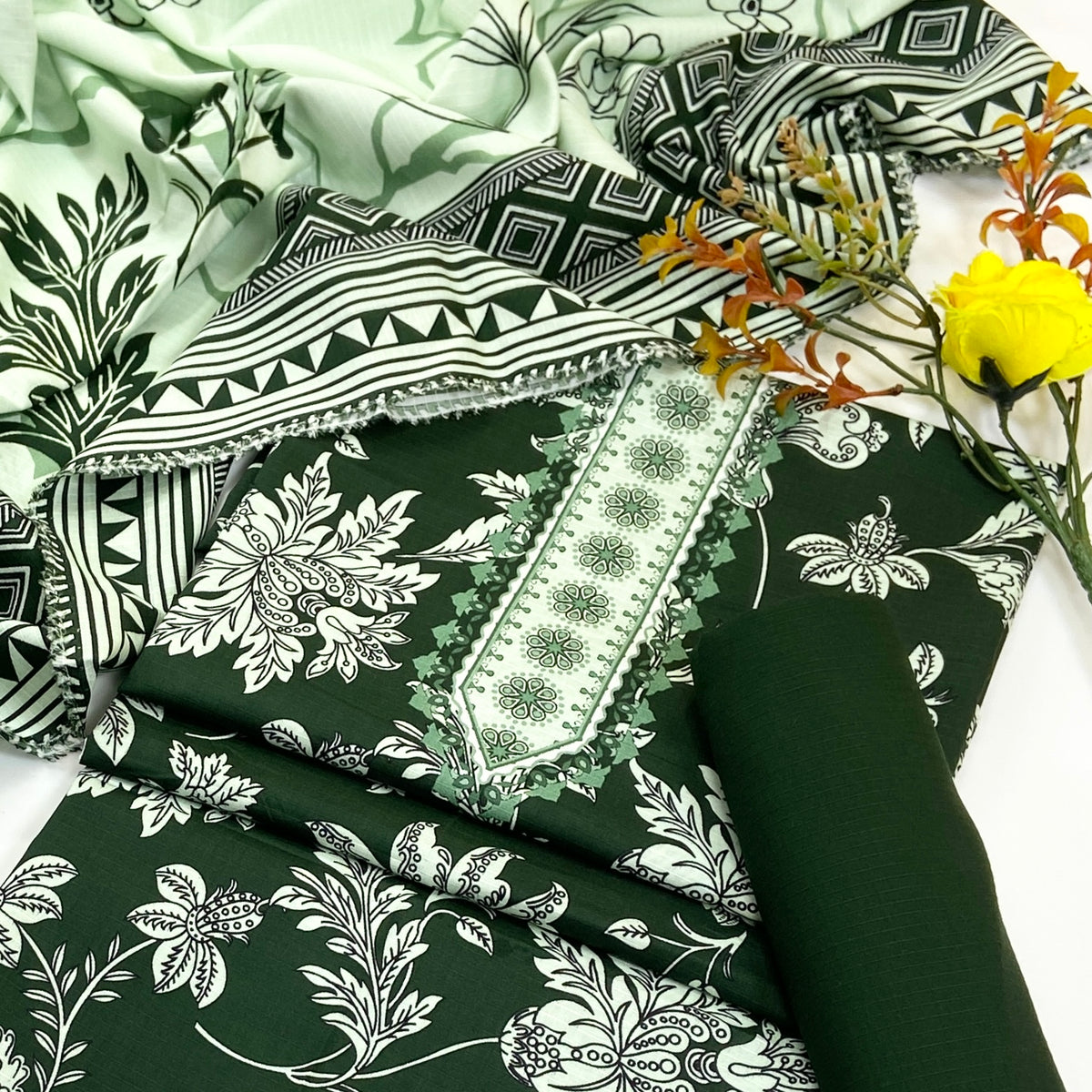 Kayseria Digital Printed Bana Dora Linen 3PC