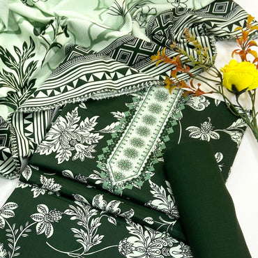 Kayseria Digital Printed Bana Dora Linen 3PC