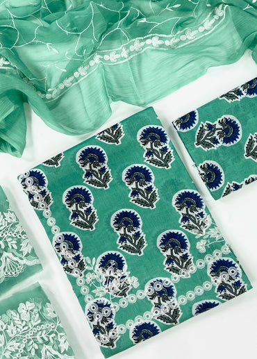 Ethnc Printed & Embroidered Lawn 3PC