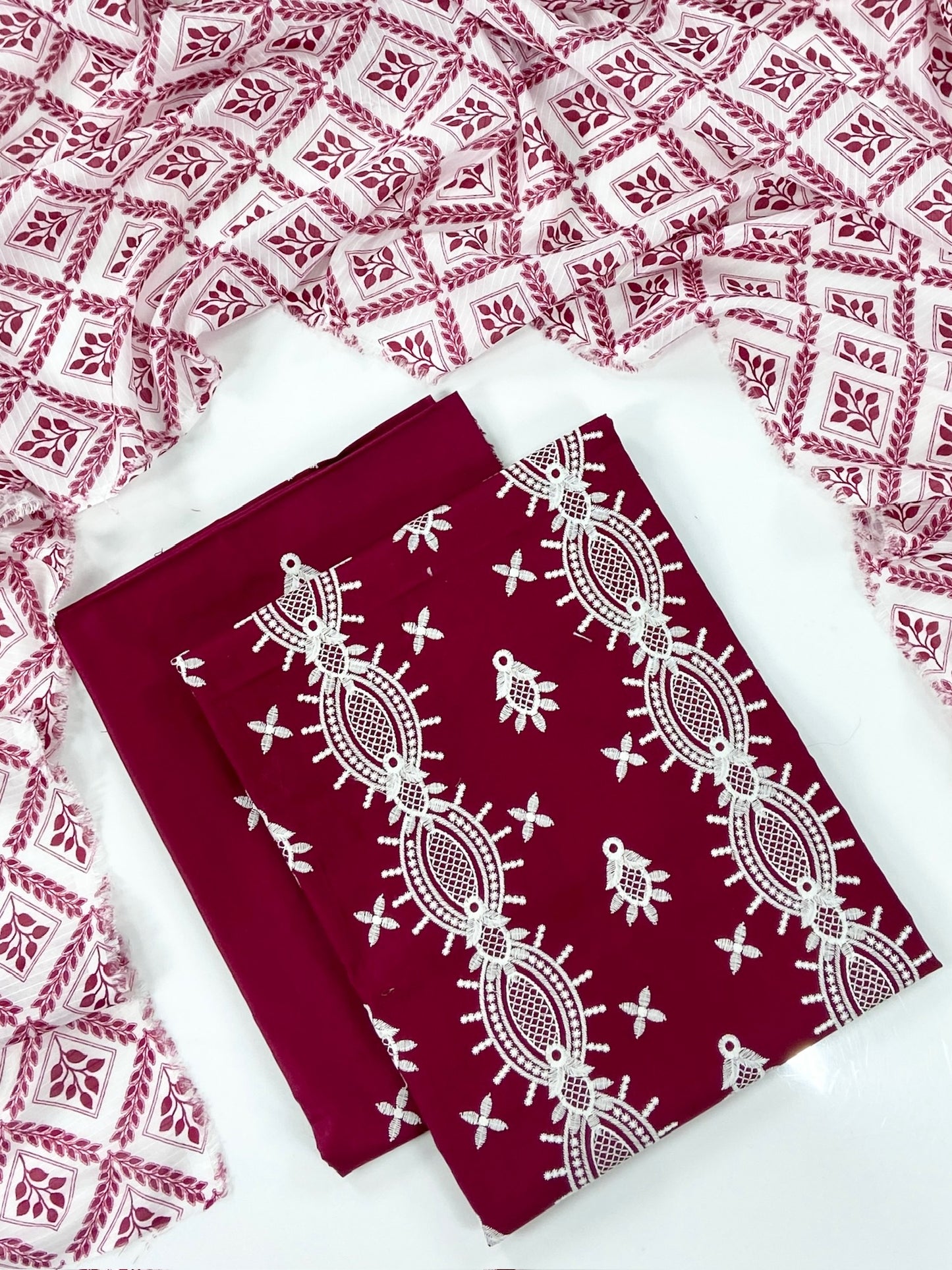 Charizma Plain Embroidered Lawn 2PC