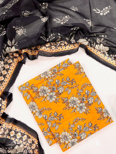 Anaya Noor Digital Printed Lawn With Voil Dupatta 3PC