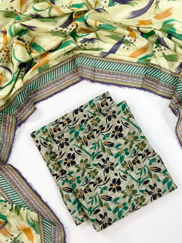 Anaya Noor Digital Printed Lawn With Voil Dupatta 3PC