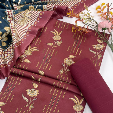 Rijja By Murashe Digital Printed Khaddar 3PC