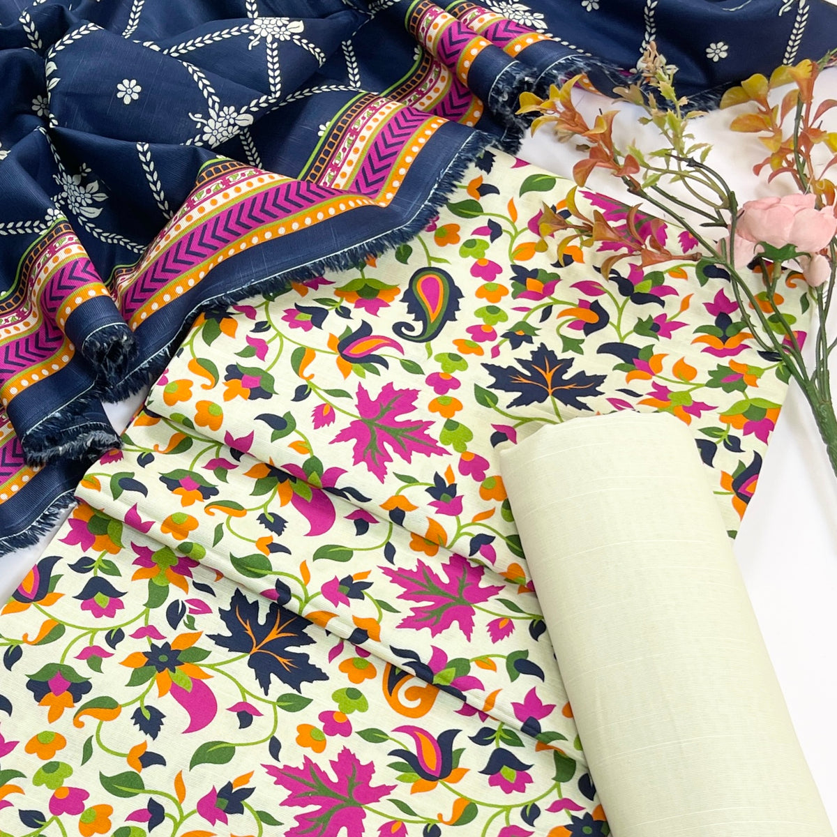 Rijja By Murashe Digital Printed Khaddar 3PC