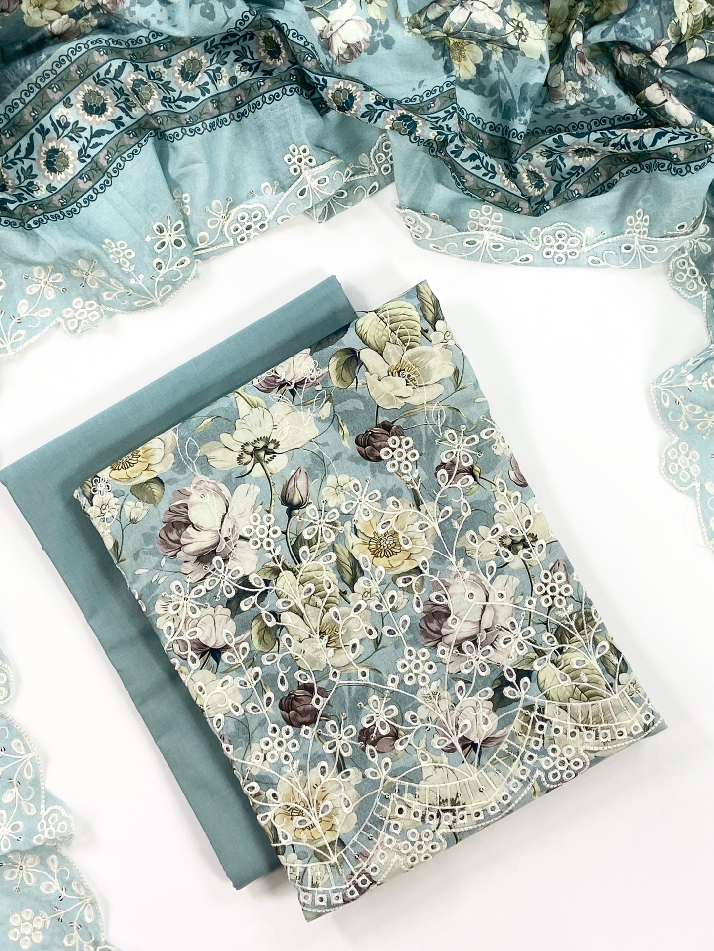Almeerah By Anaya Noor Digital and Emb Lawn Booring Daman 3PC