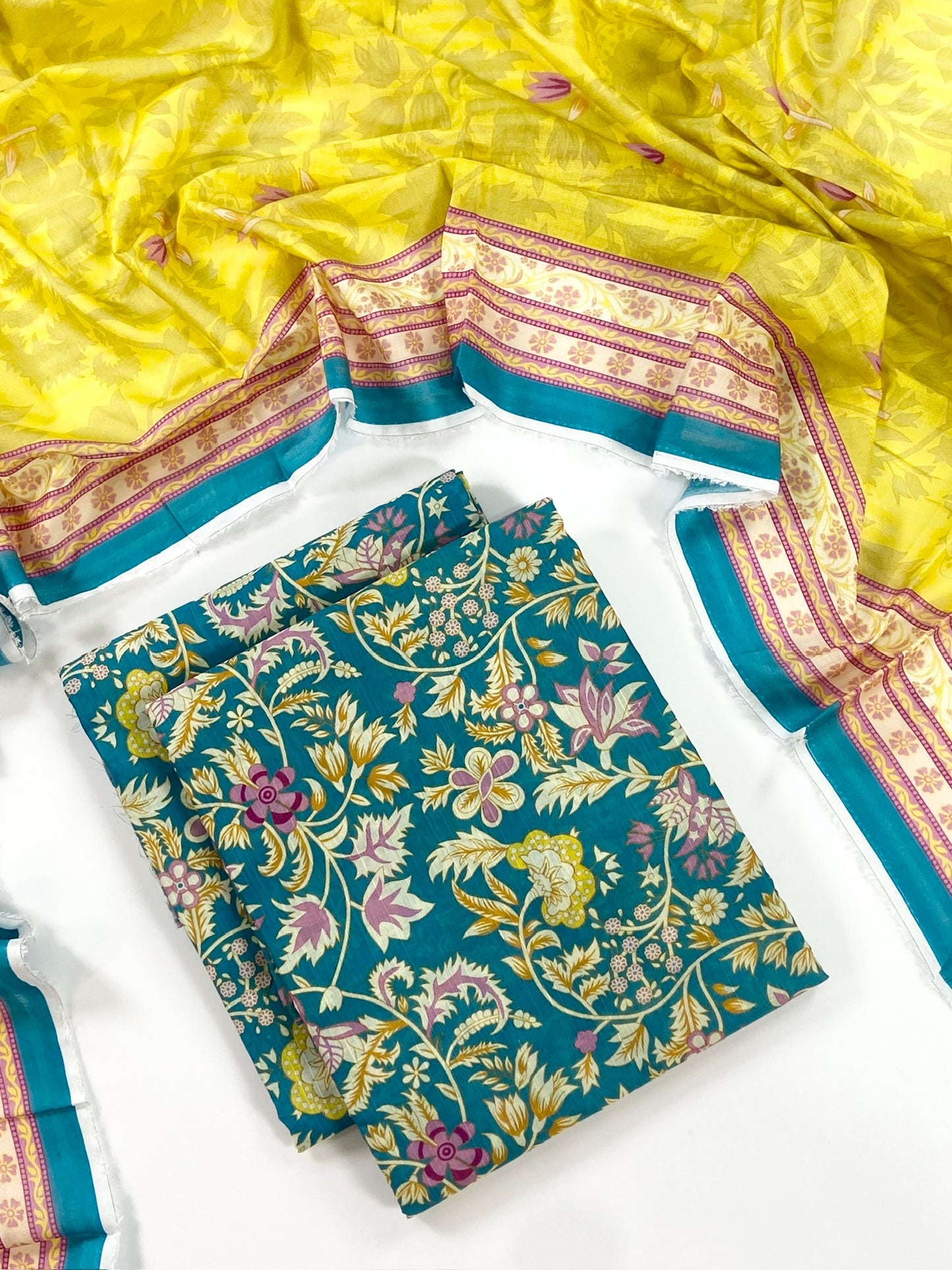 Flows By Almeerah Premium Printed Stripe Lawn 3PC