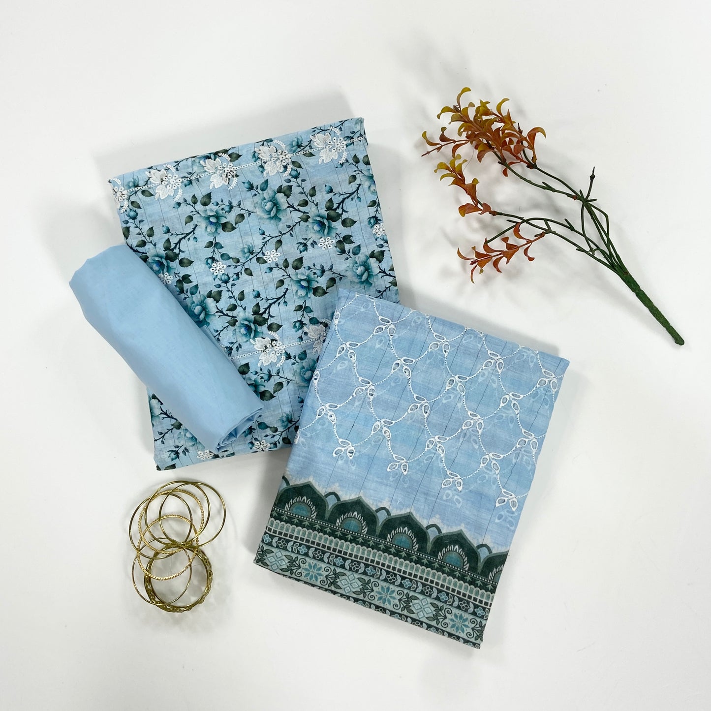 Sapphire Digital Printed & Emb Lawn 3PC