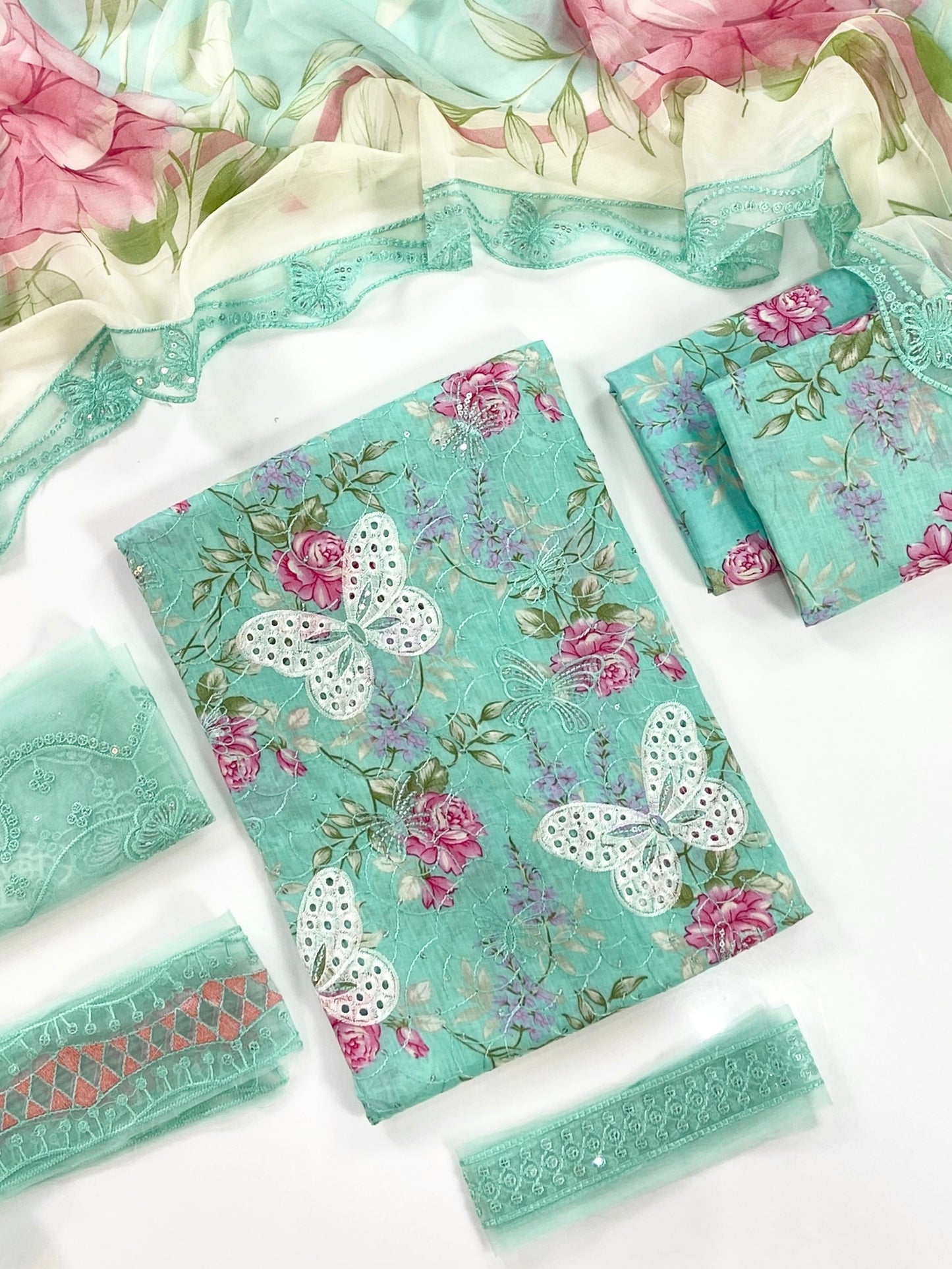Maria B Embroiderd & Digital Printed Lawn 3PC
