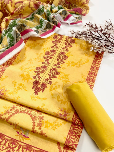 Mashaim Digital Printed Lawn 3PC
