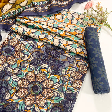 Mehwar By Anaya Noor Laserkari Emb & Printed Lawn 3PC