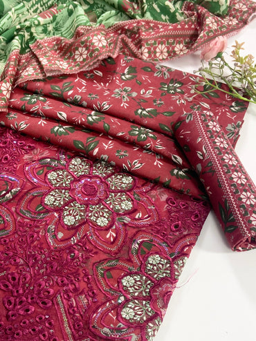 Mehwar By Anaya Noor Laserkari Emb & Printed Lawn 3PC