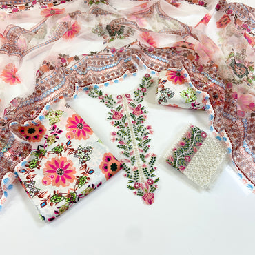 Asifa Nabeel Shamoz Silk With Emb Patches 3PC
