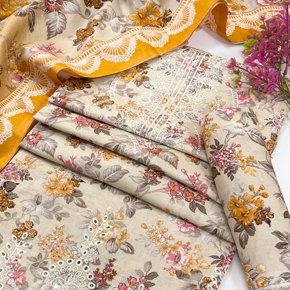 Riwaaz By Anaya Noor Digital Printed & Emb Khaddar 3PC